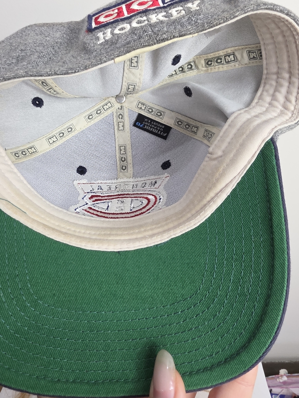 CCM Montreal Canadiens Grey and Navy Baseball Cap - Picture 6 of 9
